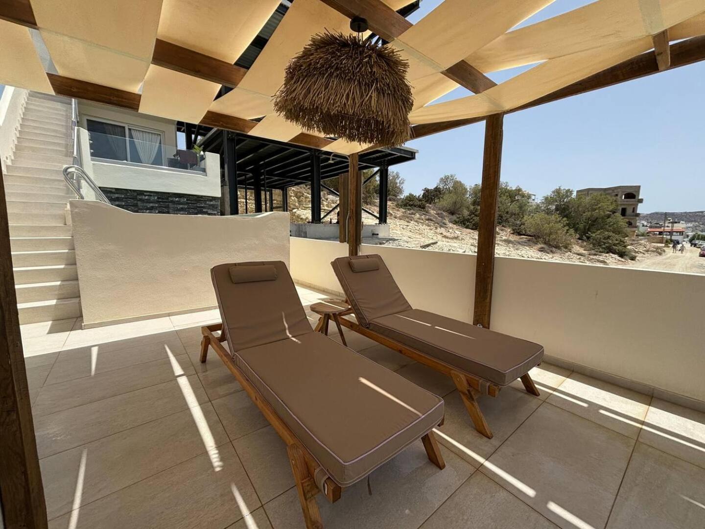 Stella & Eleni Suite With Shared Pool & Open View Kalamaki  Exterior photo