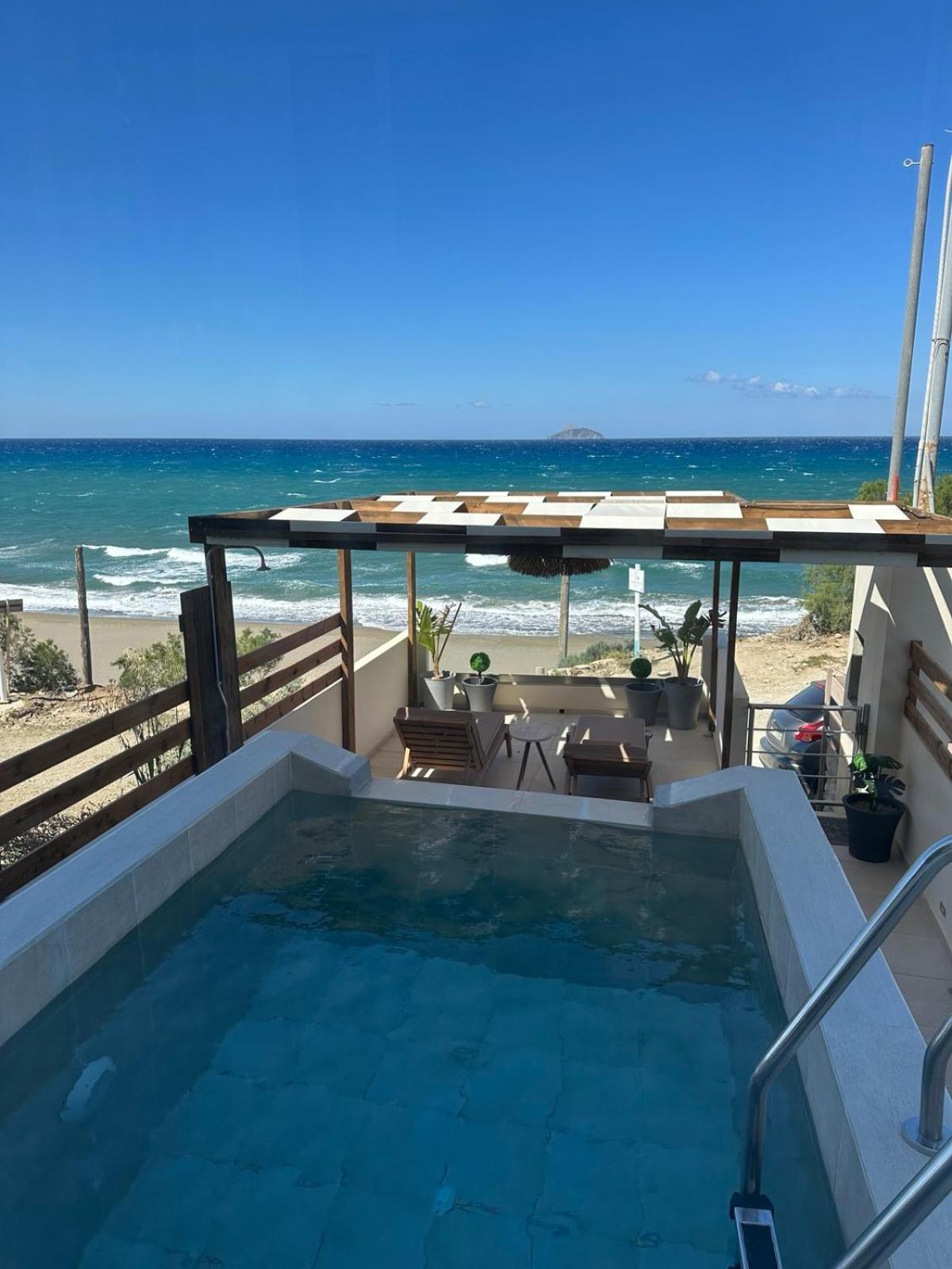 Stella & Eleni Suite With Shared Pool & Open View Kalamaki  Exterior photo