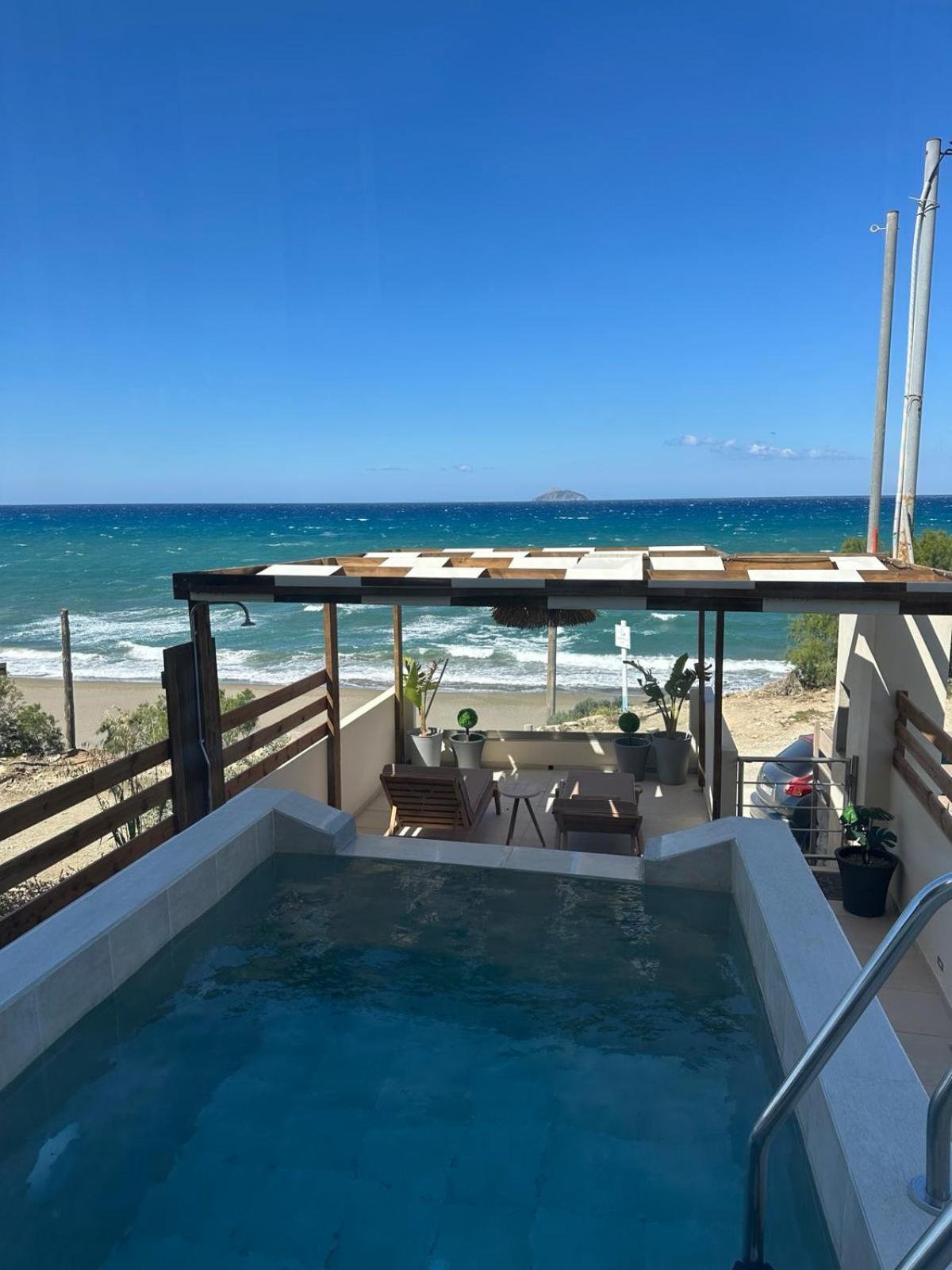 Stella & Eleni Suite With Shared Pool & Open View Kalamaki  Exterior photo